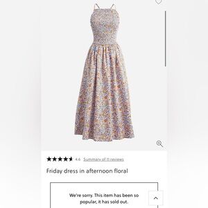 NWT J. Crew Friday Dress in Afternoon Floral